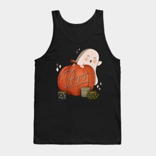 Boo cute ghost pumpkin Tank Top